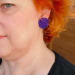 Ilka lila fonott bedugós fülbevaló