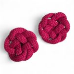 Ilka magenta fonott bedugós fülbevaló