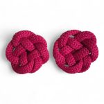 Ilka magenta fonott bedugós fülbevaló