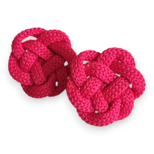 Ilka pink fonott bedugós fülbevaló