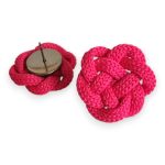 Ilka pink fonott bedugós fülbevaló