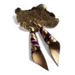 Piruett pink lendület fülbevaló- textilékszer valódi bőrrel