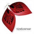 Naya bőr fülbevaló- piros Tűzrőlpattant változat