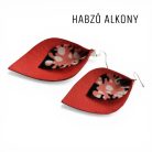 Naya színes bőr fülbevalók–piros árnyalatok