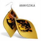 Naya Aranyszikla – Texturált Sárga Bőr és Textil Ékszer