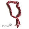 Csavargó szálak hosszú bordó textilékszer nyaklánc