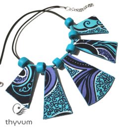Tara Blue spirit afrikai textil nyaklánc