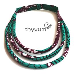 Türkiz öröm afrikai nyakék-kézműves textilékszer Thyvum