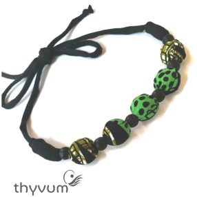 Pöttyparádé afrikai textil nyaklánc 