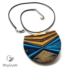 Florencia kék arany csillámos nyaklánc 3