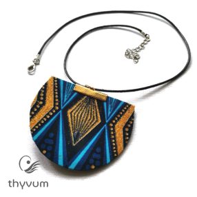 Florencia kék arany csillámos nyaklánc 4