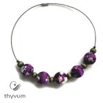 Balance lila kert golyós elegáns nyaklánc