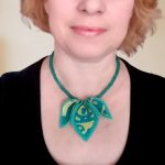 Chloé nyaklánc türkizzöld textilékszer