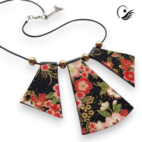 Tara midi elegáns virágos kézműves nyaklánc