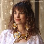 Aranykor statement nyakék egyedi afrikai textilékszer