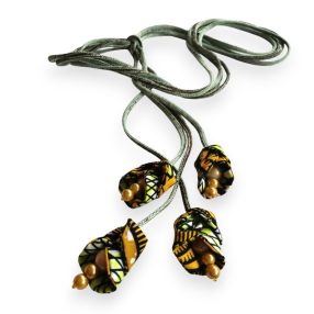 Őszvirág hosszú textil nyaklánc