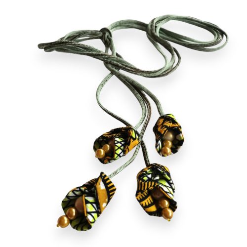 Őszvirág hosszú textil nyaklánc