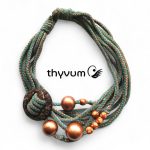 Solara textil nyaklánc nagyméretű fagyöngyökkel