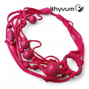 Bubblea pink fonal nyaklánc óriásgyönggyökkel