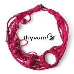 Bubblea pink fonal nyaklánc óriásgyöngyökkel