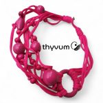 Bubblea pink fonal nyaklánc óriásgyöngyökkel