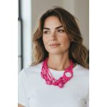 Bubblea pink fonal nyaklánc óriásgyöngyökkel