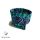 Lila virágos karkötő gyöngyökkel- kézműves színes textilékszer