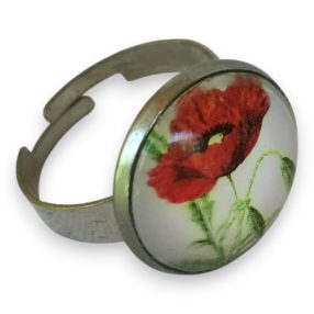 ColorFlow piros pipacs gyűrű