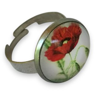 ColorFlow piros pipacs gyűrű