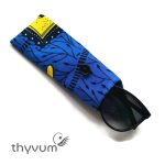 Kék sárga mintás szemüvegtok 