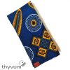 Kék sárga afrikai textil kendő