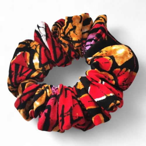 Tűzvarázs Scrunchie- fodros hajgumi afrikai textilből