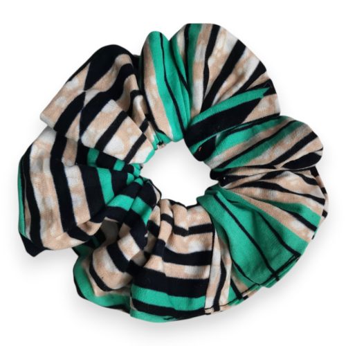 Türkiz csíkos Scrunchie