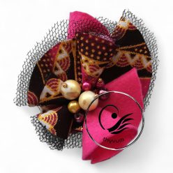 Fodortánc kitűző pink-magenta-arany