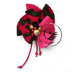 Fodortánc pink afrikai textil kitűző