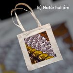 Natúr vászontáskák színes mintával
