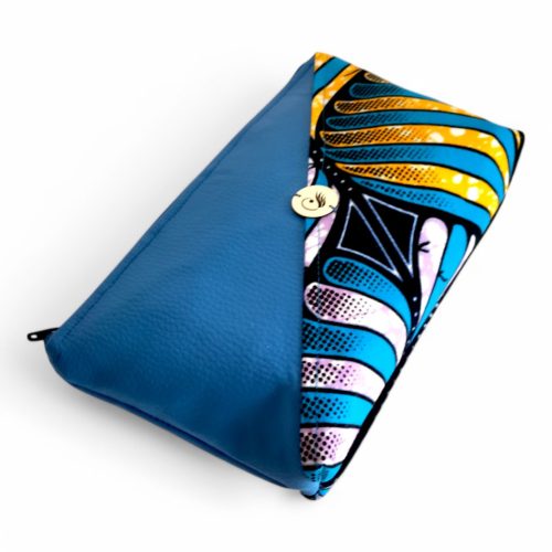 Kék mintás közepes neszesszer afrikai vászonból